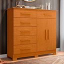 Ver imagem 2 de Cômoda Sapateira Mandarim 6 Gavetas 2 Portas Cinamomo