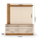 Ver imagem 3 de Estante Home para Tv até 60 Polegadas 160cm Fortaleza Off White Marrom Canela