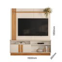 Ver imagem 5 de Estante Home para Tv até 60 Polegadas 160cm Fortaleza Off White Marrom Canela