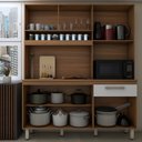 Ver imagem 2 de Cozinha Compacta Larissa 6 Portas 1 Gaveta Freijó/branco - Panorama Móveis