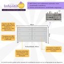 Ver imagem 3 de Cômoda Infantil 136cm com 6 Gavetas Multimóveis Mp4336 Branco