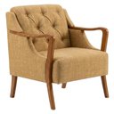 Ver imagem 1 de Poltrona Decorativa Capitone Siena Pes Madeira Linho Color Trend Tca 219 Moll