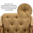 Ver imagem 6 de Poltrona Decorativa Capitone Siena Pes Madeira Linho Color Trend Tca 219 Moll