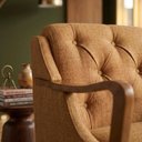 Ver mais imagens de Poltrona Decorativa Capitone Siena Pes Madeira Linho Color Trend Tca 219 Moll