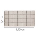 Ver imagem 2 de Painel Estofado Luxo Clara 140cm Casal para Cama Box Corino Bege - Gat Magazine