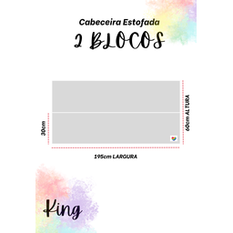 Cabeceira Estofada King 2 Blocos Não É Segredo Linho Cru 195x60 - 4