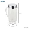 Jarra Suco Água 2l Acrílico Transparente Tampa Inox Grande - 3