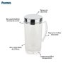 Jarra Suco Água 2l Acrílico Transparente Tampa Inox Grande - 2