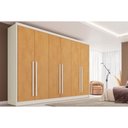 Ver imagem 1 de Guarda Roupa Casal 6 Portas e 6 Gavetas Valencia Off White/peroba - Europa