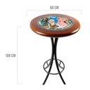 Ver imagem 2 de Mesa Bistrô Alta de Azulejo e Madeira Maciça Empório Tambo - Go Hard Or Go Home - Imbuia