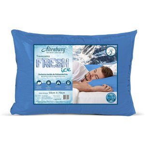 Travesseiro Altenburg Fresh Ice Azul 50 Cm X 70 Cm