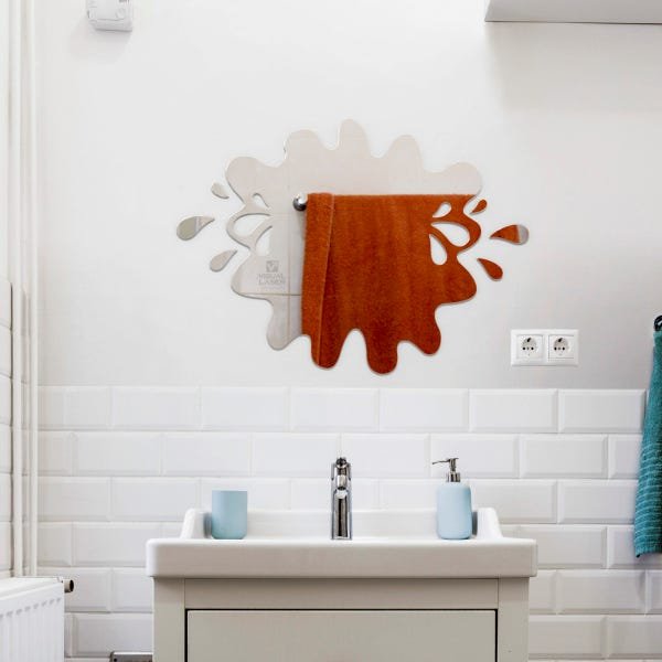 Espelho Decorativo Banheiro 50cm Acrílico Splash - 2