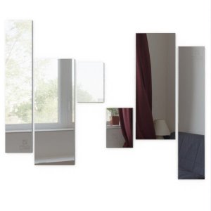 Espelho Decorativo Retângulos Acrílico Espelhado 6 Peças