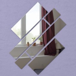 Espelho Decorativo Retângulos Acrílico Espelhado 6 Peças - 7