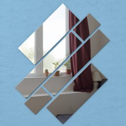 Espelho Decorativo Retângulos Acrílico Espelhado 6 Peças - 8