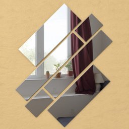 Espelho Decorativo Retângulos Acrílico Espelhado 6 Peças - 9