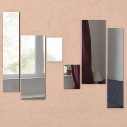 Espelho Decorativo Retângulos Acrílico Espelhado 6 Peças - 6