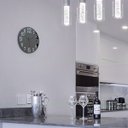 Ver imagem 2 de Relógio De Parede Black Piano Aço Escovado Sala Cozinha