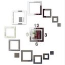 Ver imagem 1 de Relógio Parede Espelho Acrílico Quadrados Sala Quarto