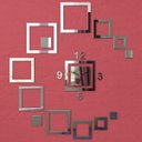 Ver mais imagens de Relógio Parede Espelho Acrílico Quadrados Sala Quarto