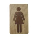 Ver imagem 3 de Placa Banheiro Wc Sinalização Par Lavável Acabamento Madeira