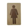 Placa Banheiro Wc Sinalização Par Lavável Acabamento Madeira - 3