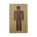 Ver imagem 2 de Placa Banheiro Wc Sinalização Par Lavável Acabamento Madeira