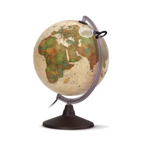 Globo Marco Polo Iluminado 30Cm- 110V com Lupa