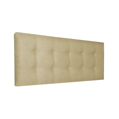 Cabeceira Botões Cama Box Estofada Luxo Linho Rbl:queen Painel/bege