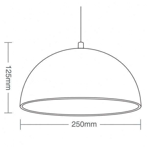 Pendente Cúpula em Aço e Detalhes Circulares 3025 Taschibra - 3