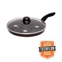 Ver imagem 3 de Frigideira Antiaderente para Ovos 4 em 1 com Tampa para Fritar com Saida de Ar Preta