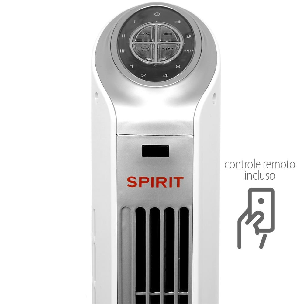 Ventilador Torre Spirit Maxximos Elegant Ts1200 Branco Prata 127v - 4
