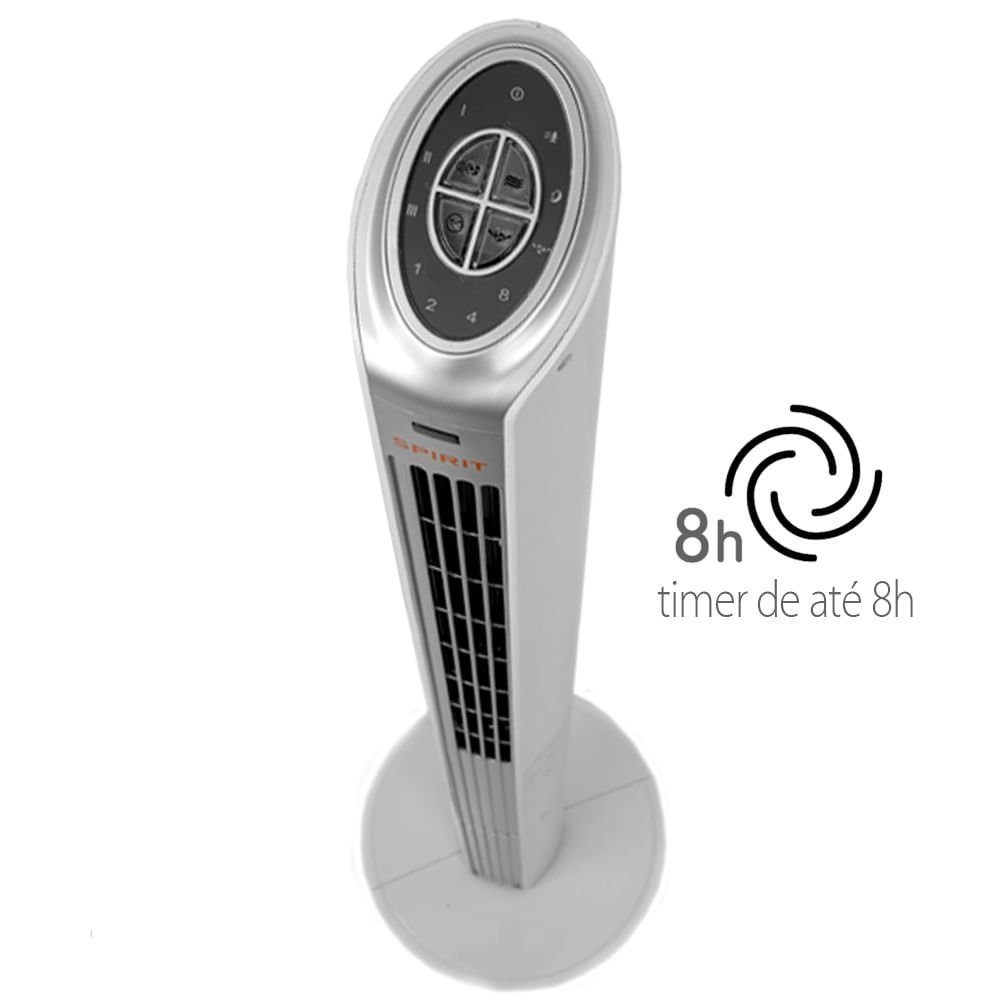 Ventilador Torre Spirit Maxximos Elegant Ts1200 Branco Prata 127v - 6