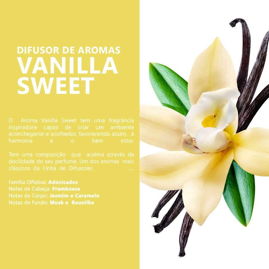 Difusor de Aromas Aromatizador de Ambiente Vanilla Sweet 250ml - 9