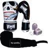 Kit Boxe Muaythai Venum Santa Muerte 3.0 Black 12oz - 1