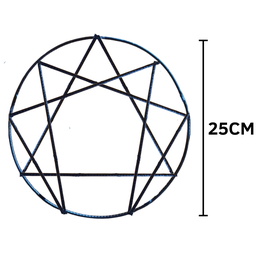 Eneagrama em Ferro 25cm Símbolo de Autoconhecimento Harmonia - 2