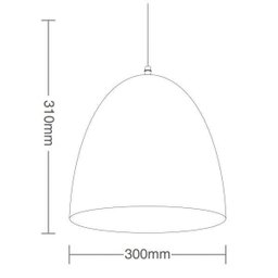 Pendente Cúpula em Aço Estrelar TD 3010 Taschibra - 3