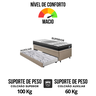 Bicama Box Baú Solteiro com Colchão Gransleep Ecoflex Molas Verticoil Courino Linho Bege 88x188 - 7