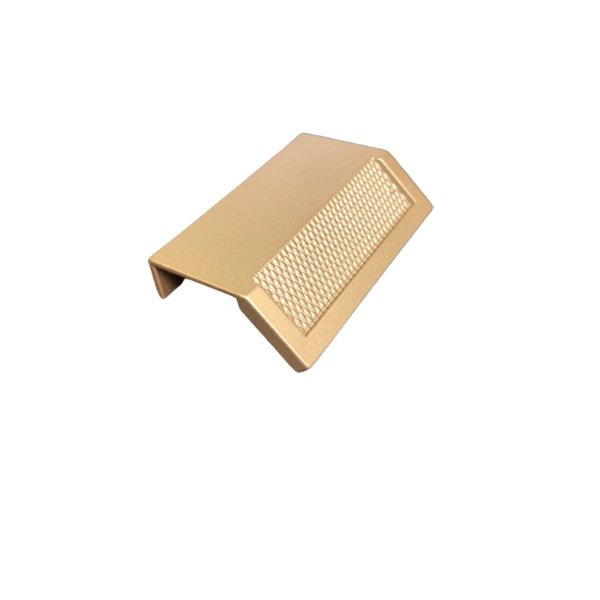 Puxador de Gaveta-Sobrepor-Zen-Citizen 45º - Dourado Fosco - Pequeno