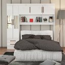 Ver imagem 1 de Guarda Roupa Modulado Paris 5 Portas com Espelho e 2 Gavetas