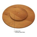 Ver imagem 6 de Bandeja Giratória Laminada Para Sobrepor Mesa De Jantar Mel 70cm