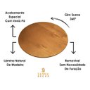Ver imagem 2 de Bandeja Giratória Laminada Para Sobrepor Mesa De Jantar Mel 70cm