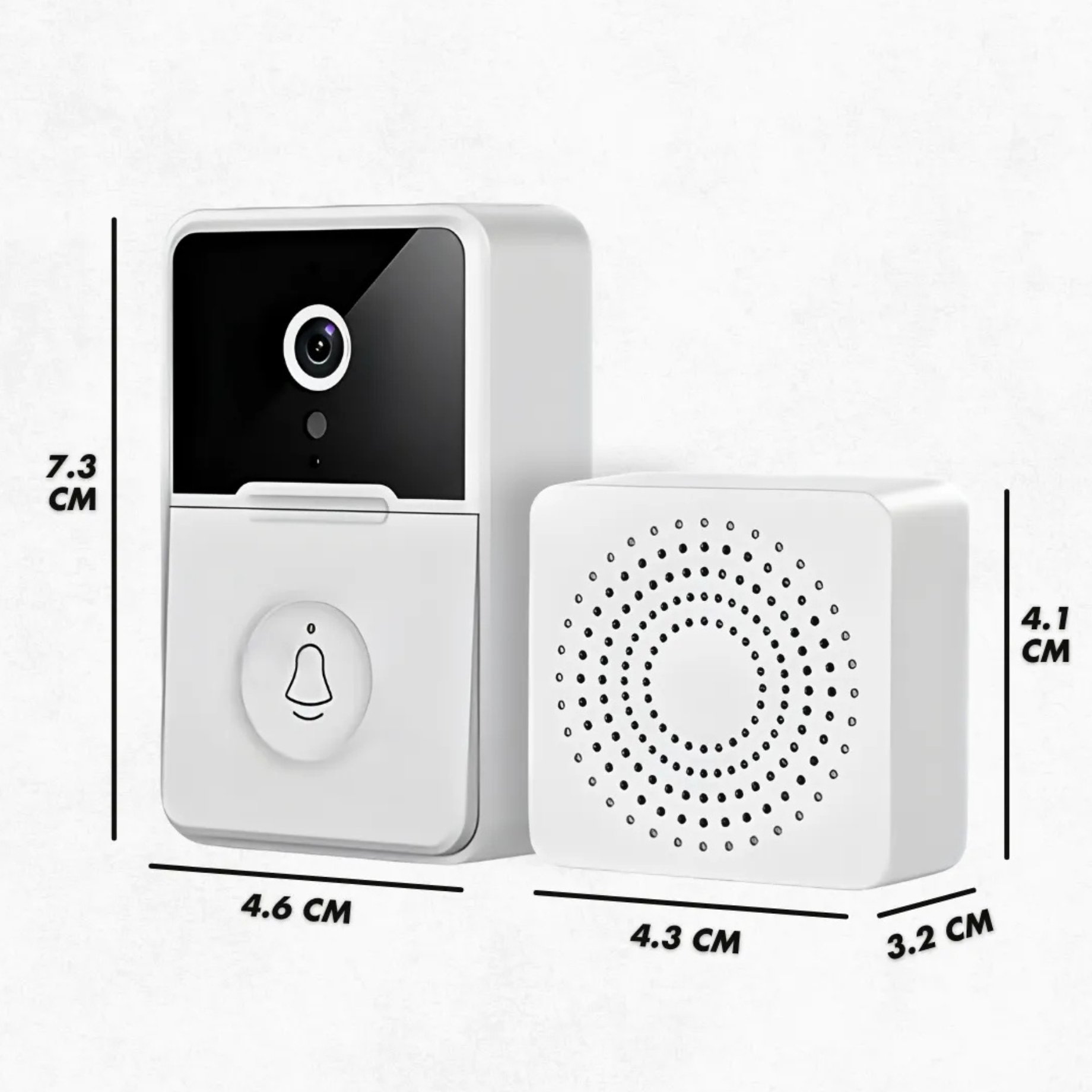 Campainha C/ Câmera Wifi S Fio Inteligente Interfone C Áudio - 5