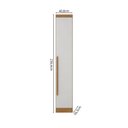Ver imagem 3 de Módulo de Guarda Roupa com 1 Porta 100% MDF Cairo Marrom/Cinamomo/Fendi