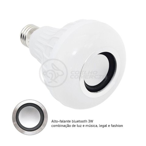 Lâmpada Led 12w E27 Rgb Colorida com Caixa de Som