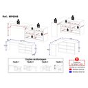 Ver imagem 3 de Mesa de Manicure Profissional de Canto em L com 6 Gavetas Organize Multimóveis MP6068 Branco