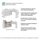Ver imagem 4 de Mesa de Manicure Profissional de Canto em L com 6 Gavetas Organize Multimóveis MP6068 Branco