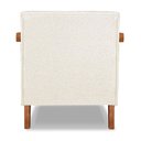 Ver imagem 6 de Kit 02 Poltronas Decorativa Natália Linho Base em Madeira Castanho - Pallazio