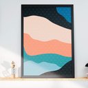 Ver imagem 1 de Quadro Decorativo Abstrato Ondas Coloridas-24x34Cm