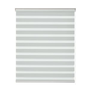 Persiana Rolo Zebra Standard 1,40 X 1,60 Double Vision Cinza